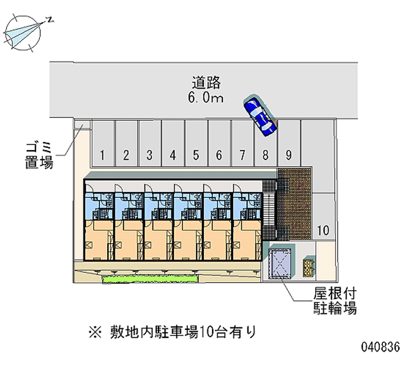 レオパレススカイラーク 月極駐車場