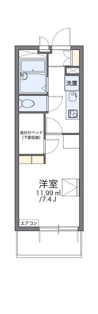 レオパレス中島町 間取り図