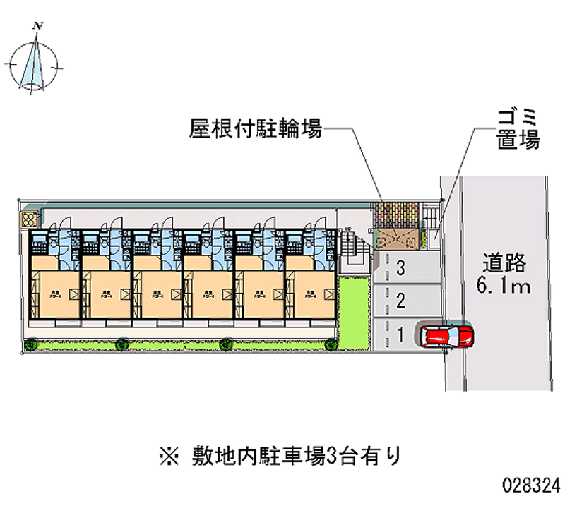 レオパレスリーザ美園 月極駐車場