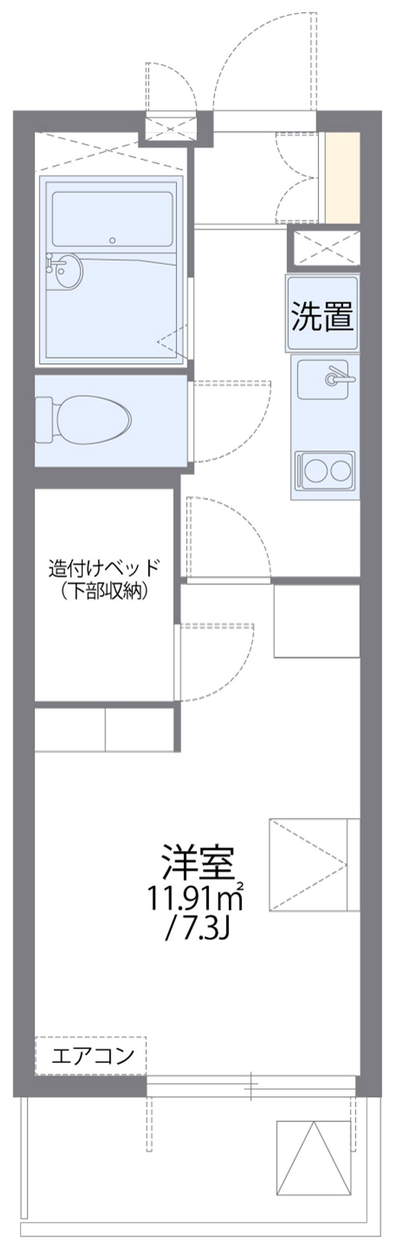 レオパレスＮＩＳＨＩＵＲＡ 間取図