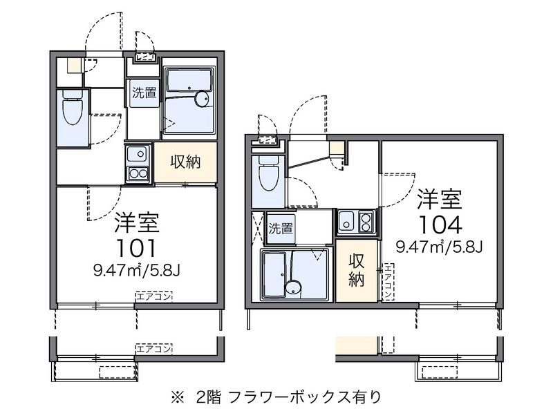 レオパレス西陣 間取図