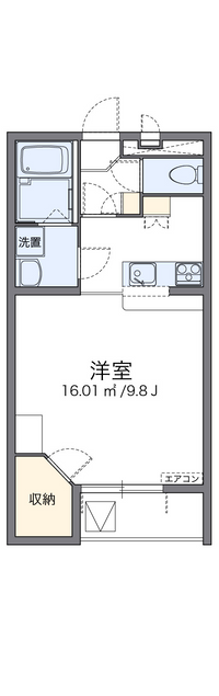 レオパレスミルリーフ 間取り図