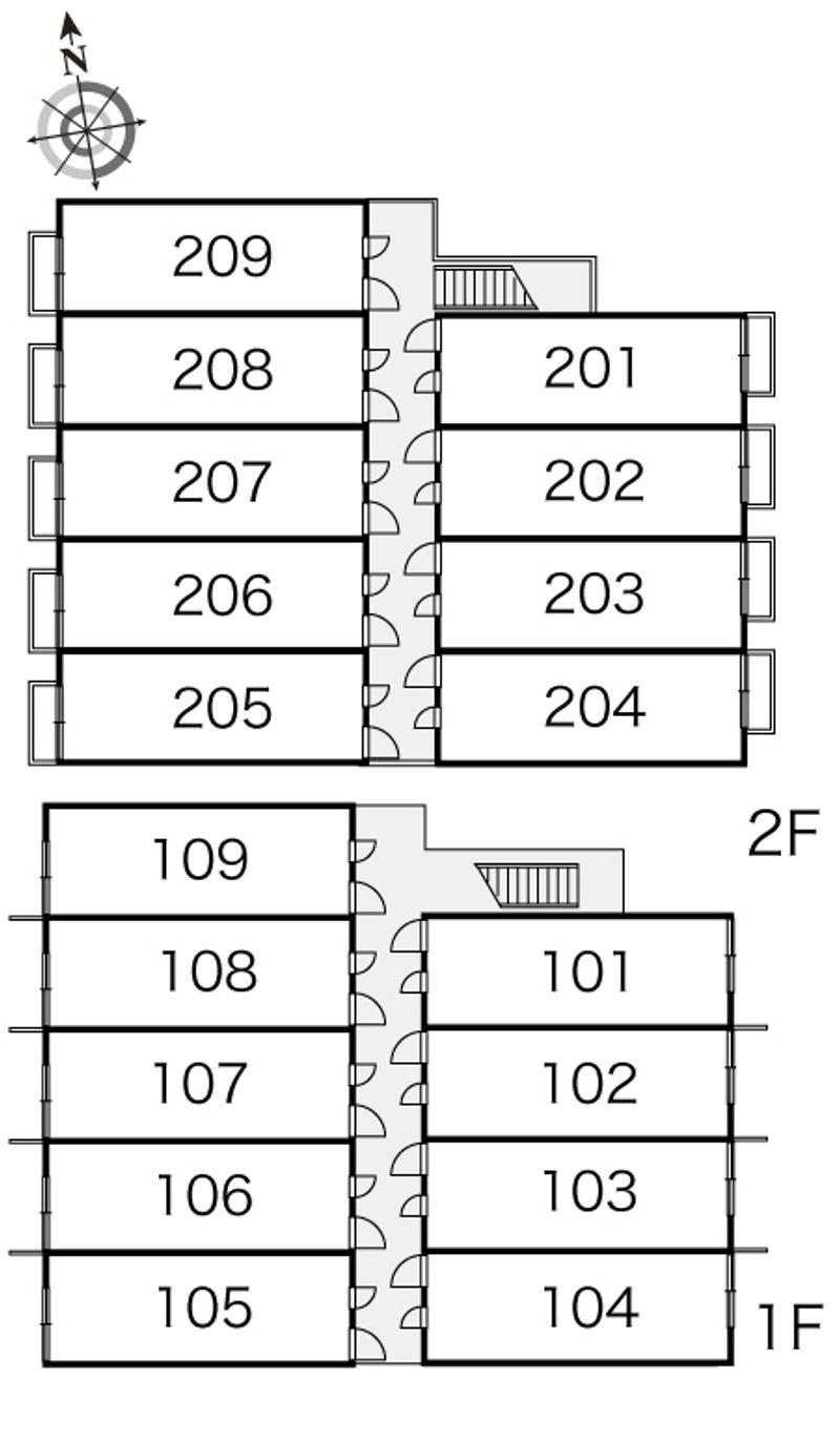 レオパレスロースマリーン 間取配置図