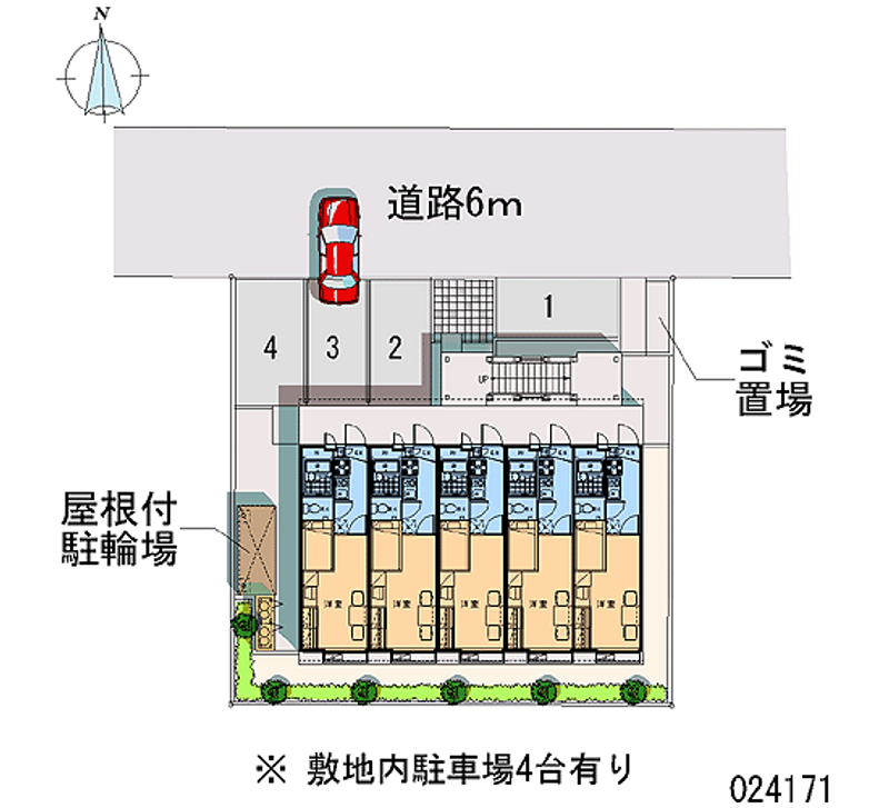 レオパレスエーリ 月極駐車場