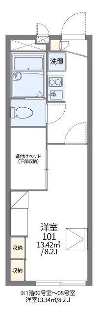 レオパレス西小田 間取り図