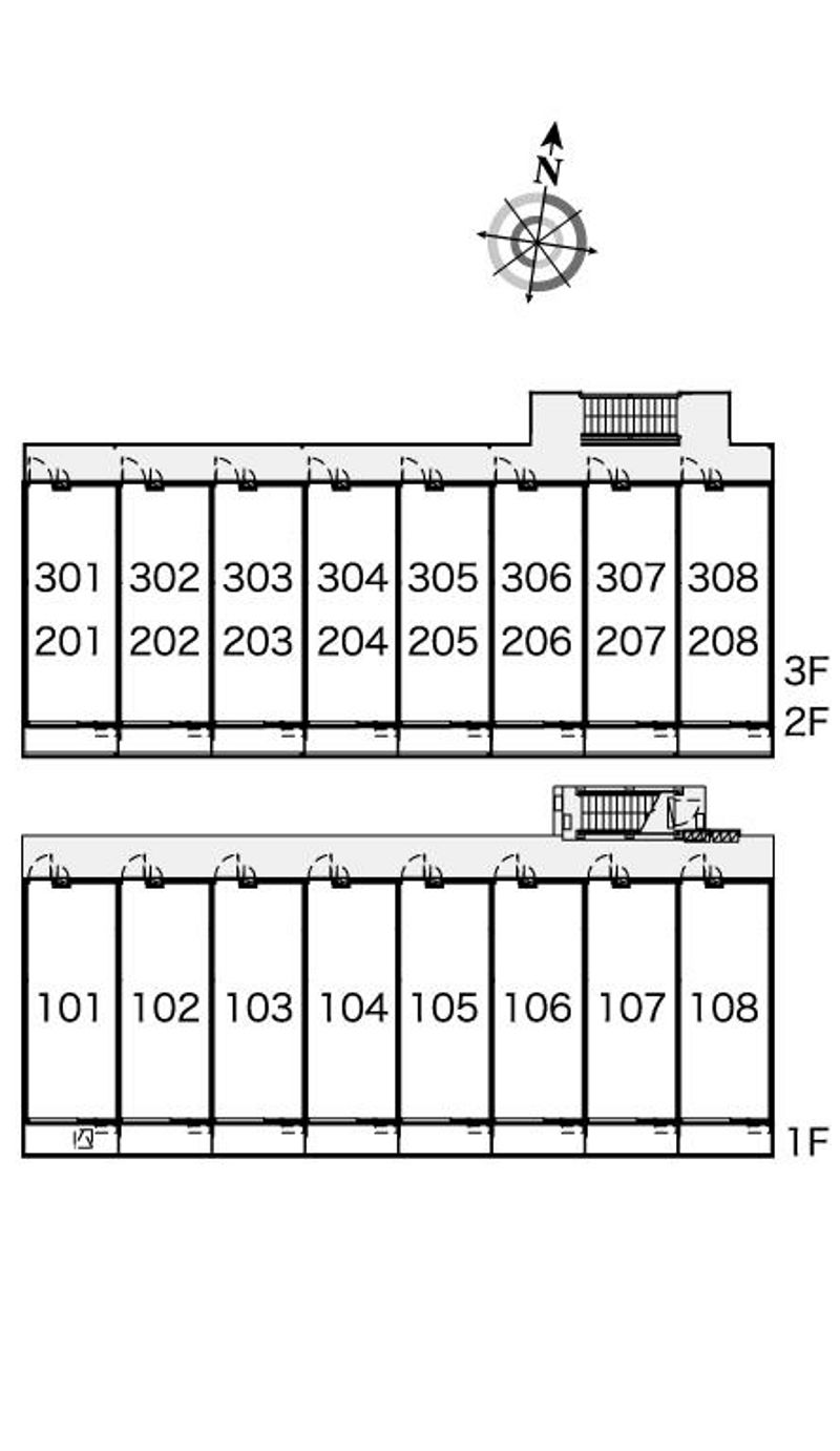 レオパレスボンジュルネ 間取配置図