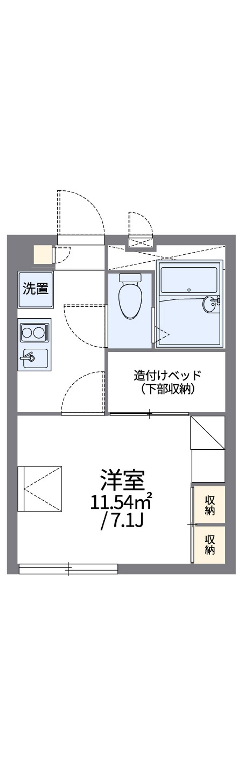レオパレスアップヒル陣山 間取図