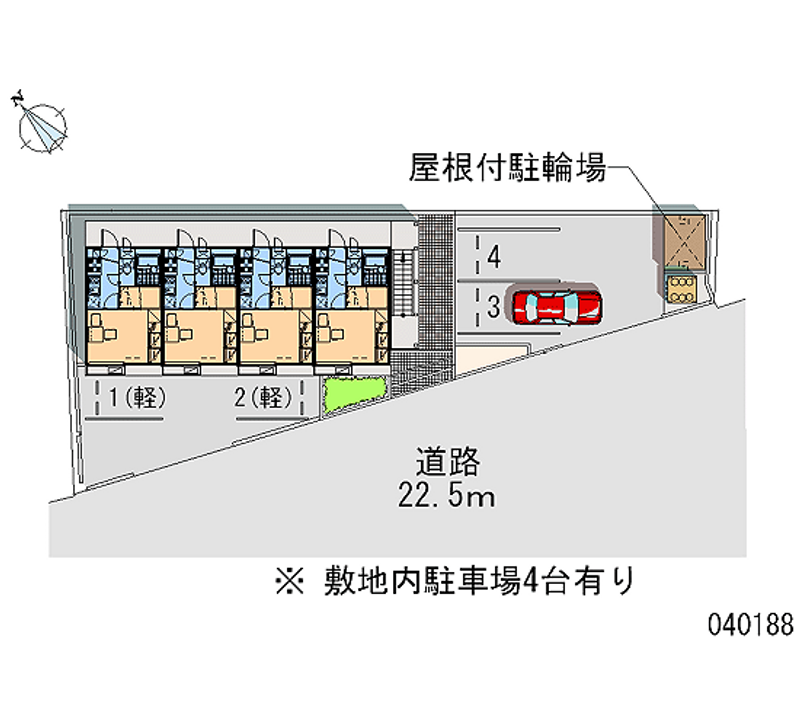 レオパレススカイコートⅢ 月極駐車場