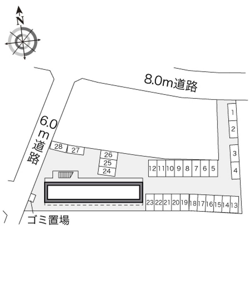 レオパレスリベル丸山 配置図