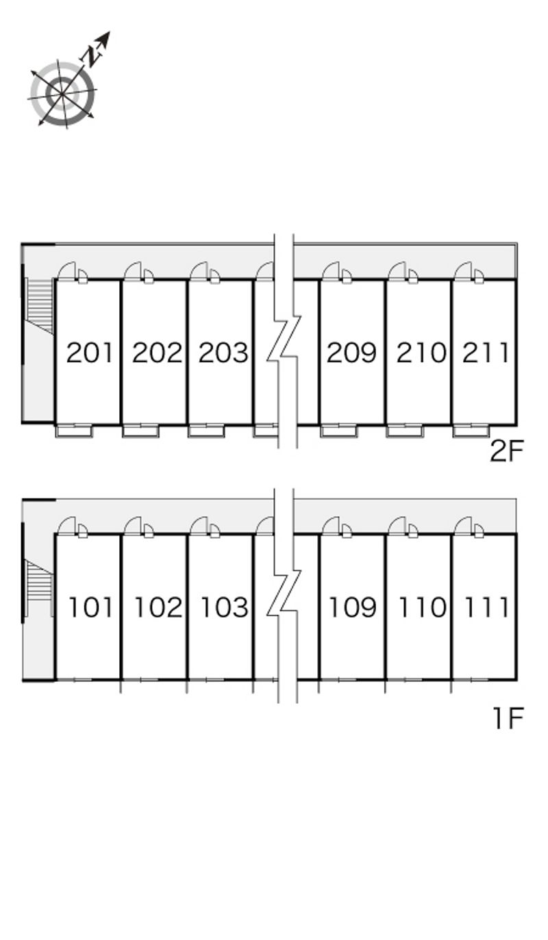 レオパレス渡Ⅰ 間取配置図