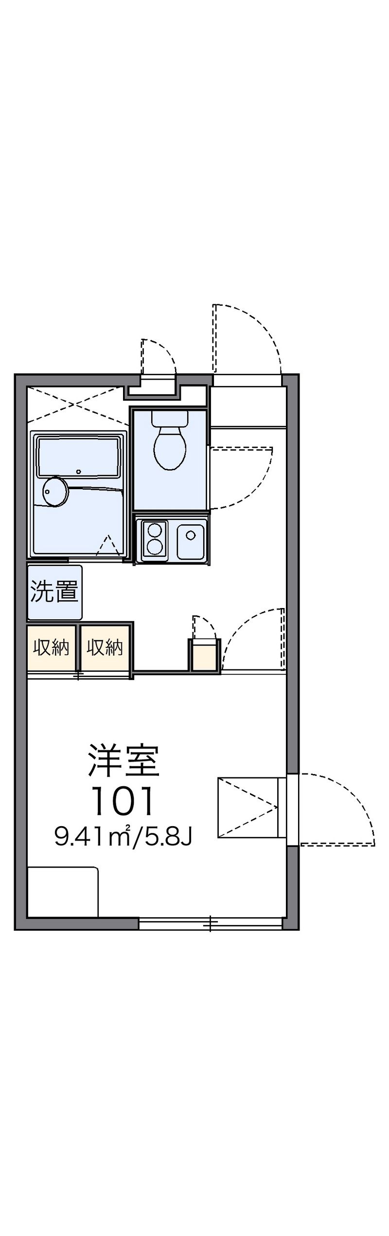 レオパレスエルパセオⅢ 間取図