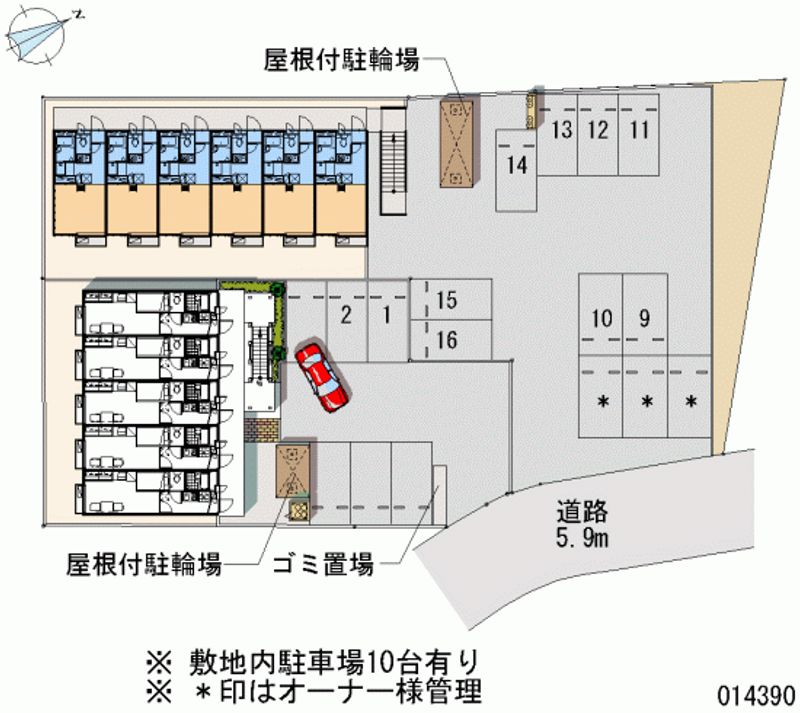 レオパレス白山 月極駐車場