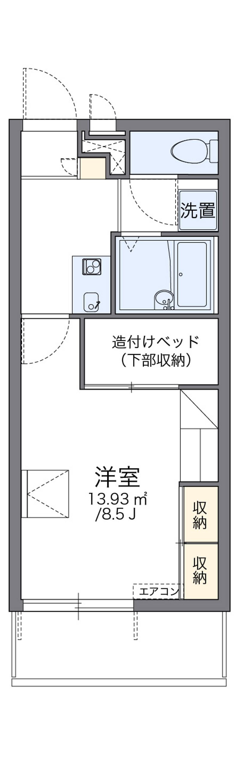 レオパレス雅風 間取図