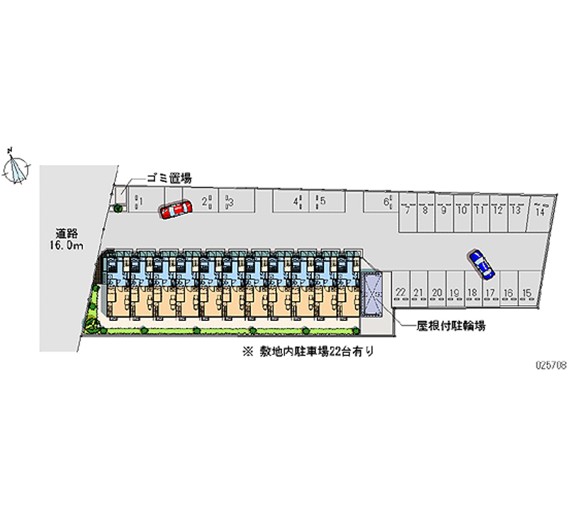 レオパレスベアージュⅢ 月極駐車場