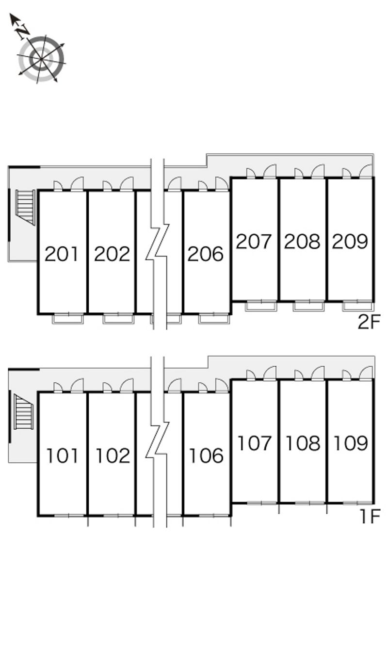 レオパレスエーゼⅢ 間取配置図