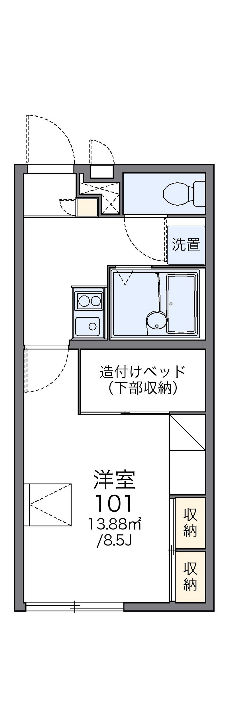 レオパレスアムール 間取図