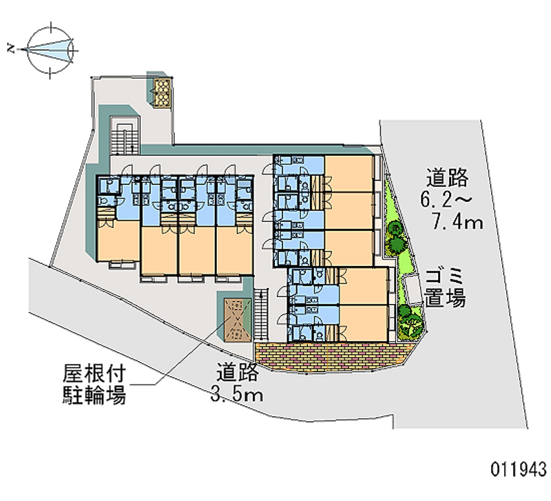 レオパレス藤本Ⅱ 区画図