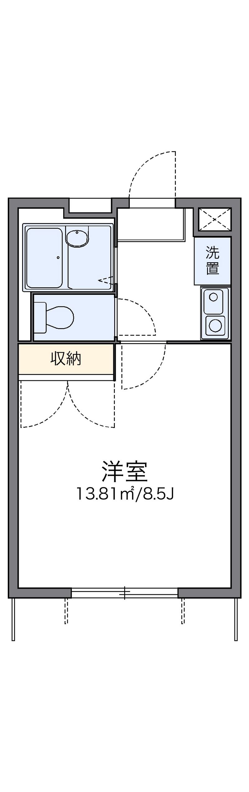 レオパレスビューフレア 間取図