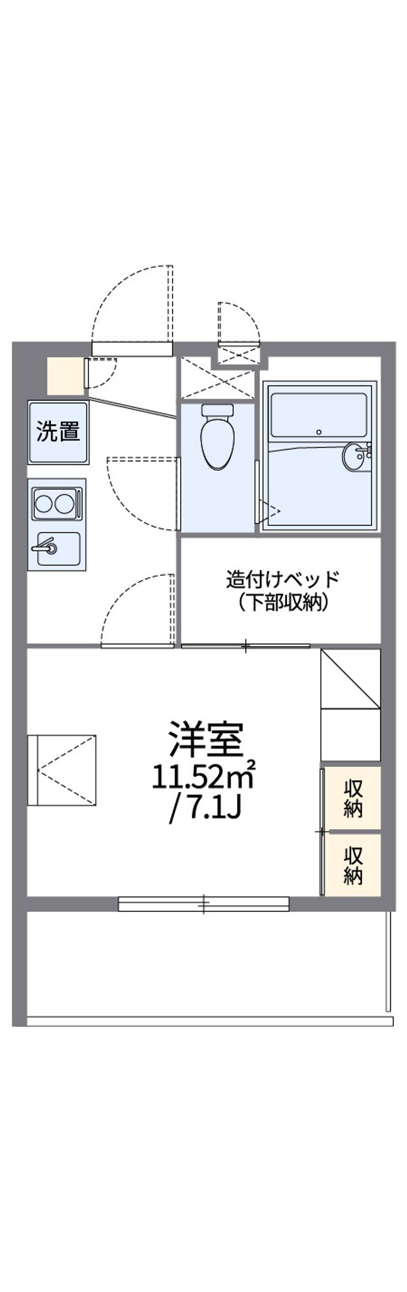 レオパレスルミエール０７ 間取図