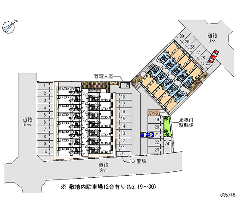 レオパレスパームヒルズＢ 月極駐車場