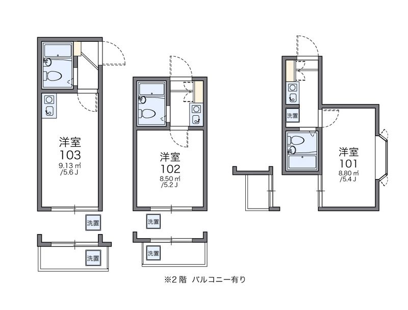 レオパレス西六郷 間取図