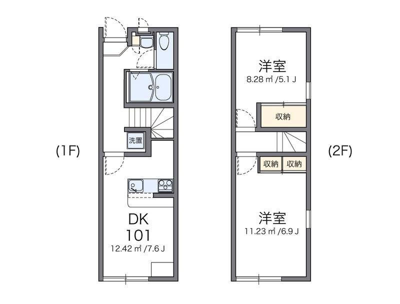 レオパレスレインボーコスモス 間取図