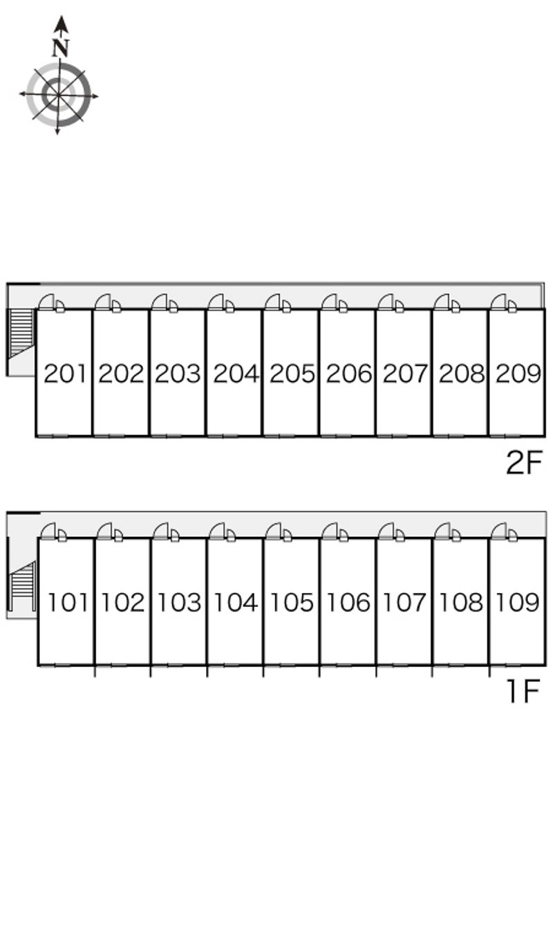 レオパレスウッドコート 間取配置図