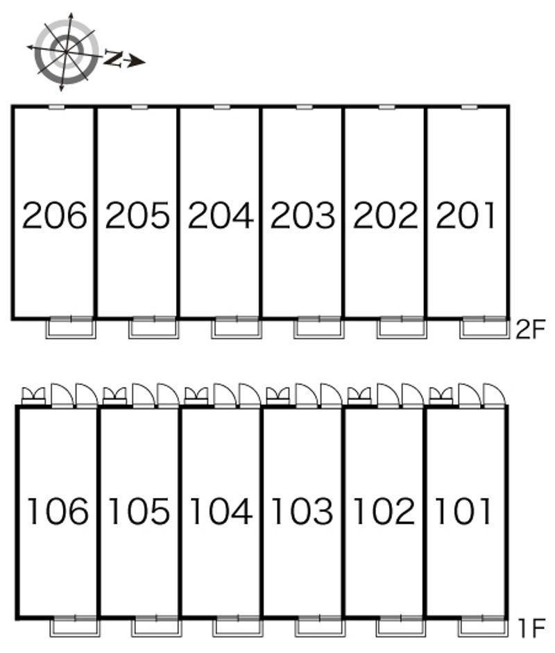 レオパレスフローラ 間取配置図