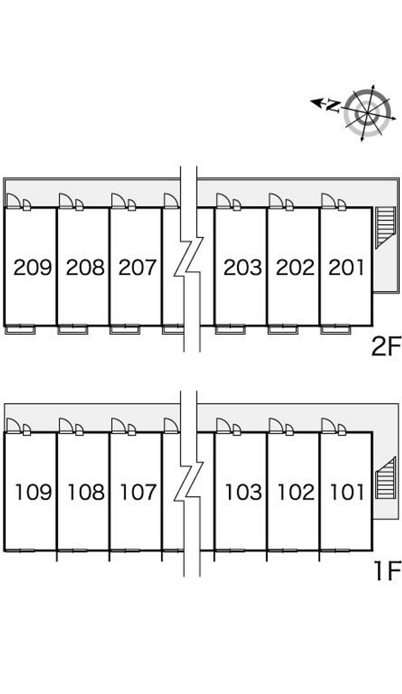 レオパレスＡＩ富の原 間取配置図