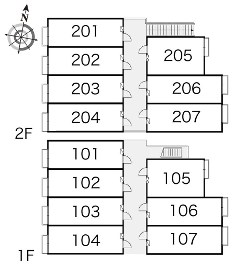 レオパレスＲａｆｆｉｎｅｅ 間取り配置図