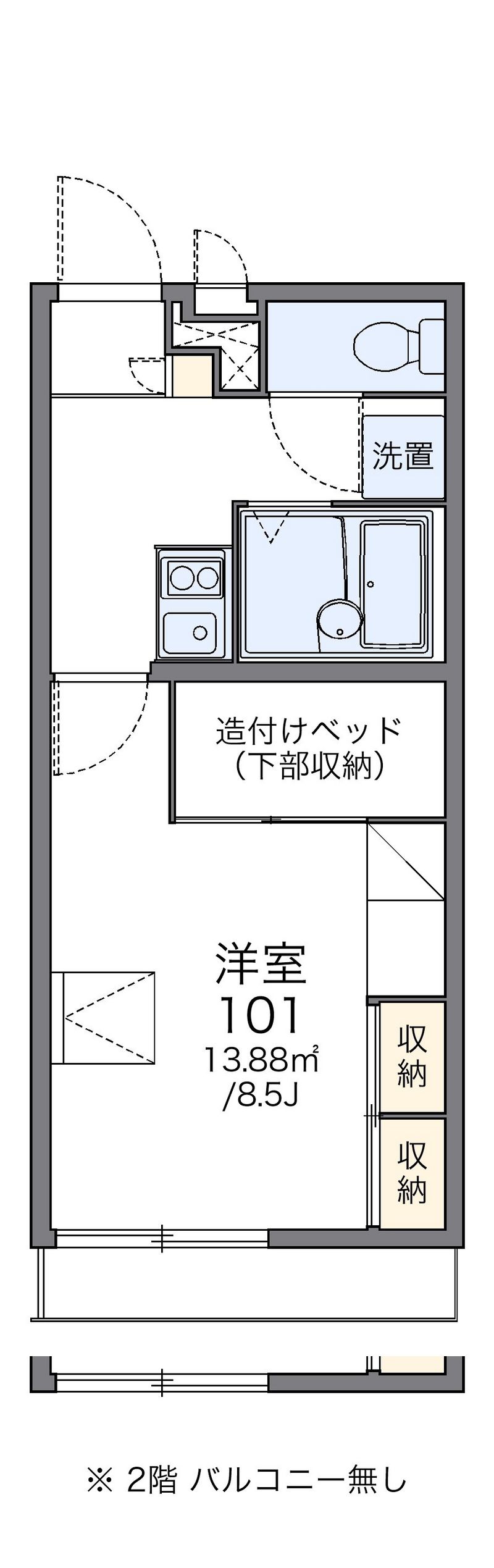 レオパレスステイブルー１２ 間取図