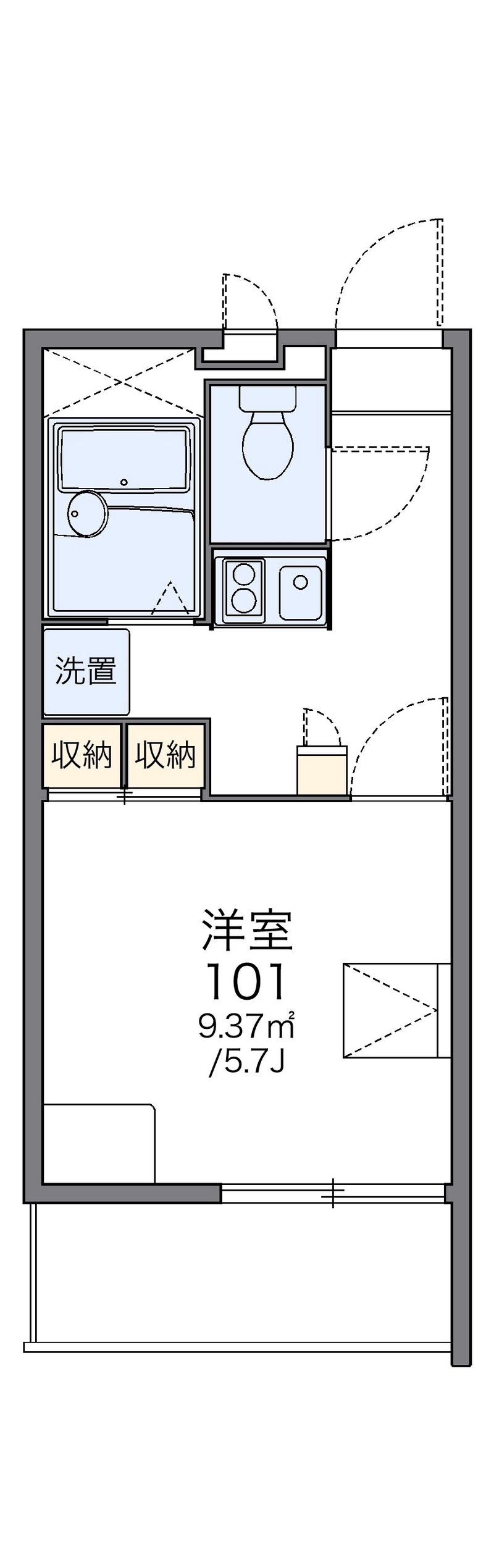 レオパレスヒルウイング 間取図