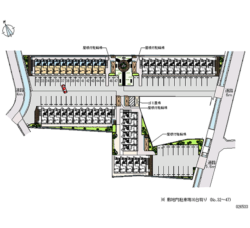 レオパレスコンフォール石橋Ｃ 月極駐車場