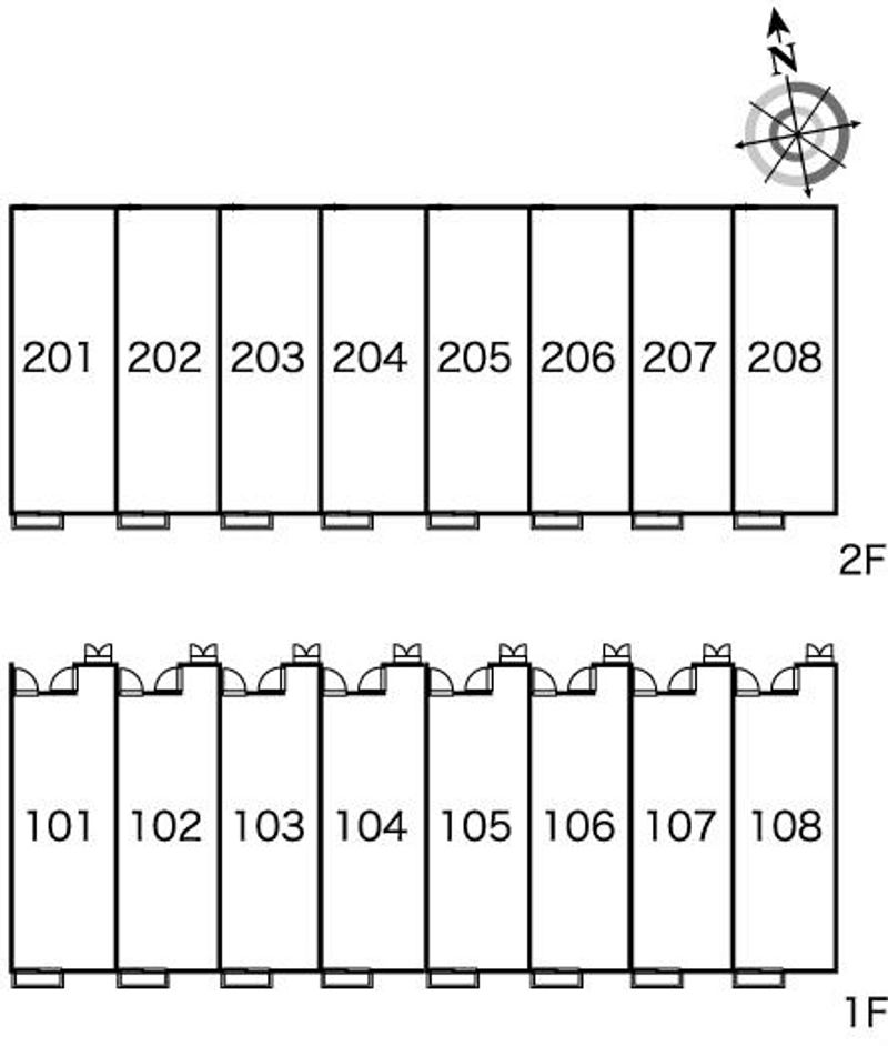 レオパレスかつはる 間取配置図