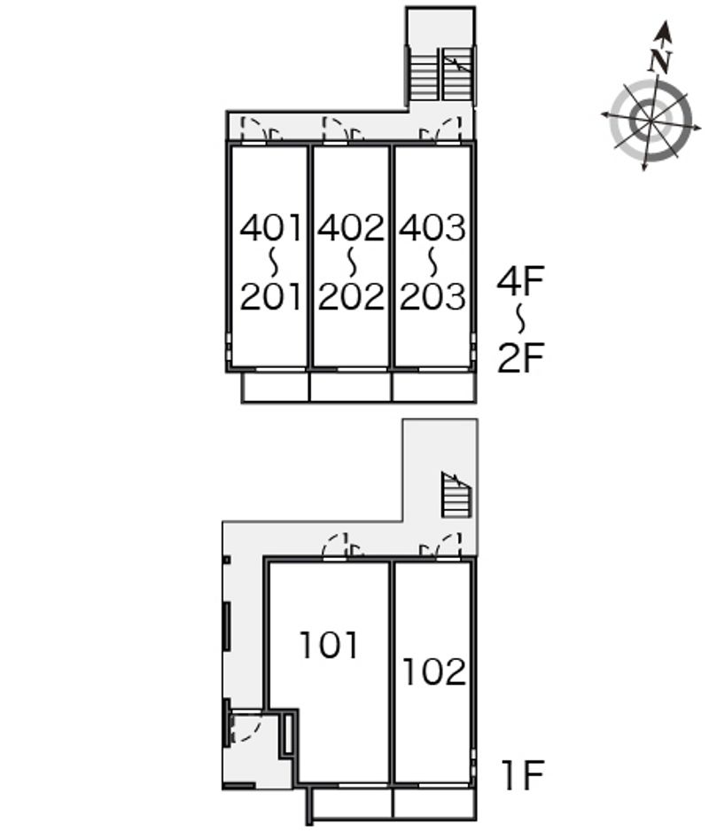 クレイノ弥生 間取り配置図