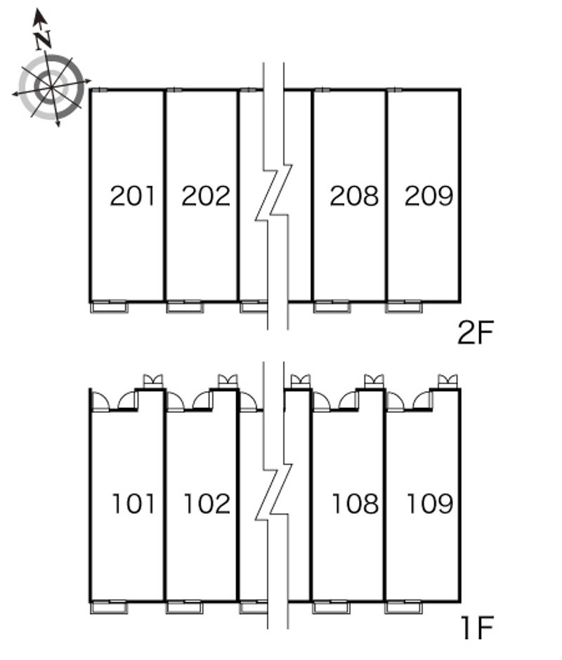 レオパレスプロヴァンスの丘 間取配置図
