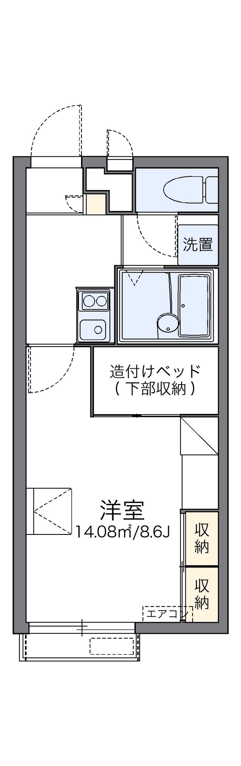 レオパレス稲荷町 間取図