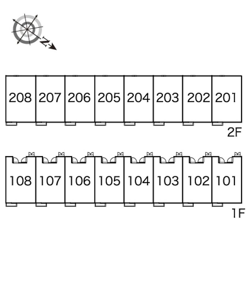 レオパレス片山 間取配置図