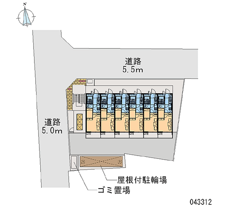 レオパレス瓦町 区画図