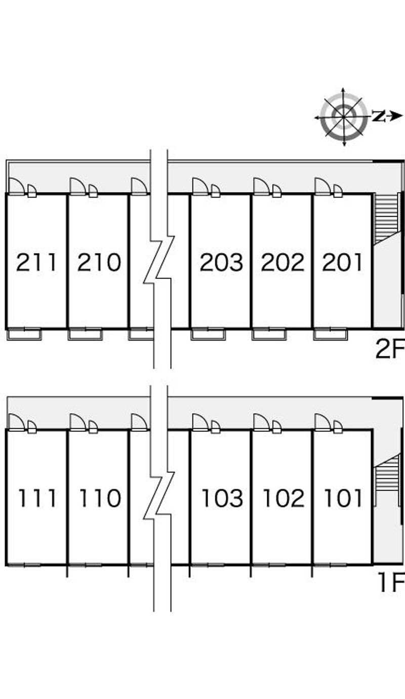 レオパレスリバークロス 間取り配置図