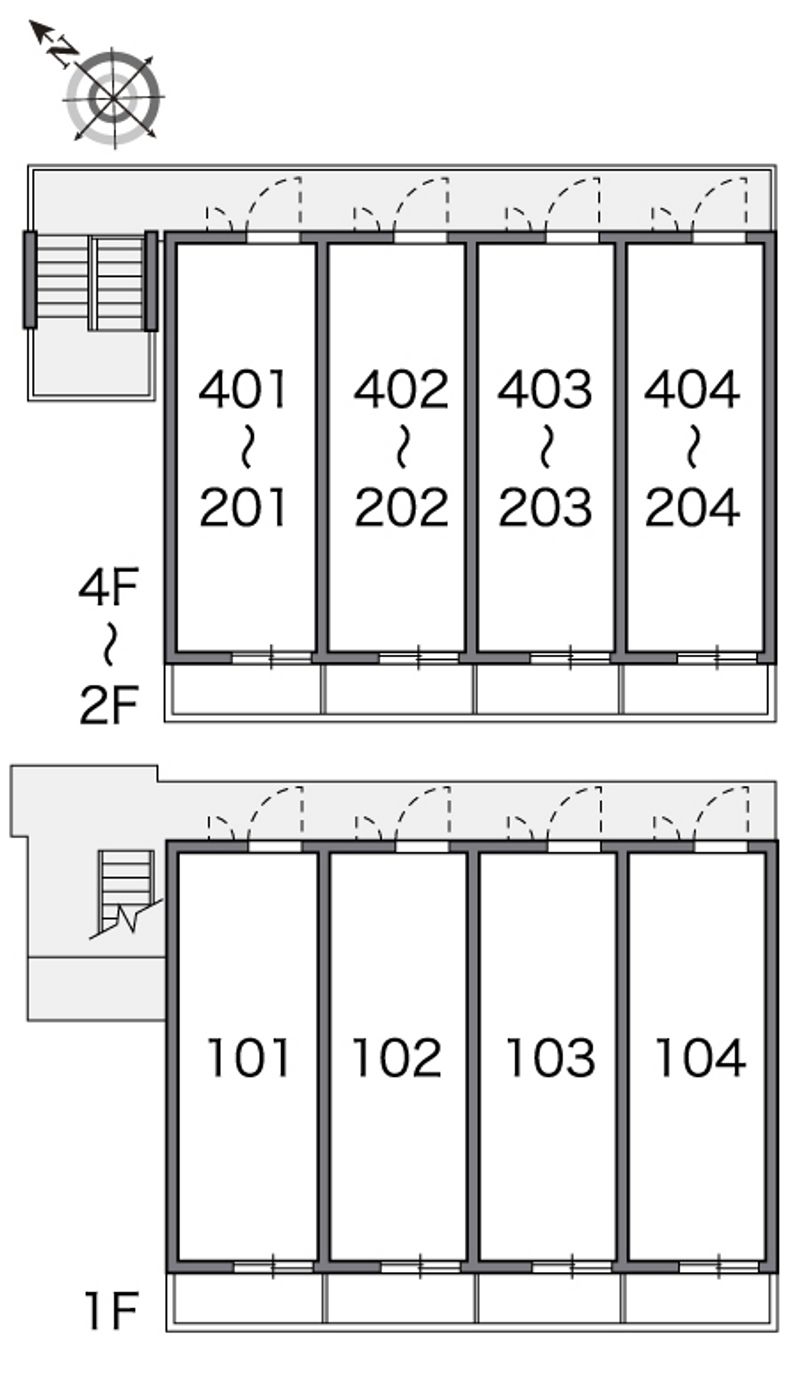 レオパレスクレシア柵町 間取り配置図