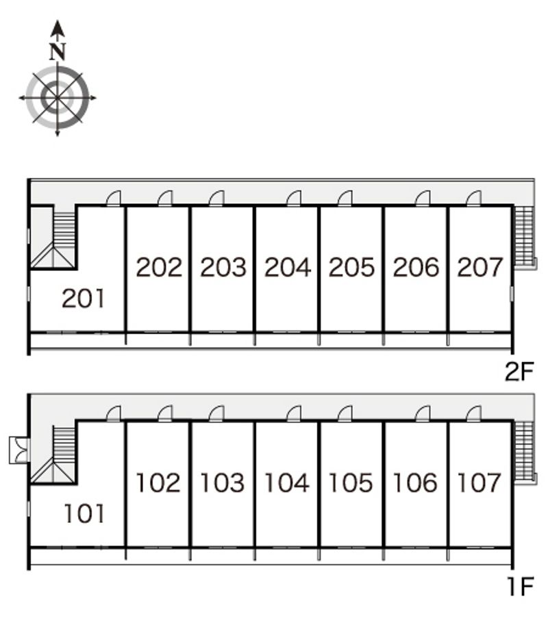 レオパレス喜多荘 間取配置図