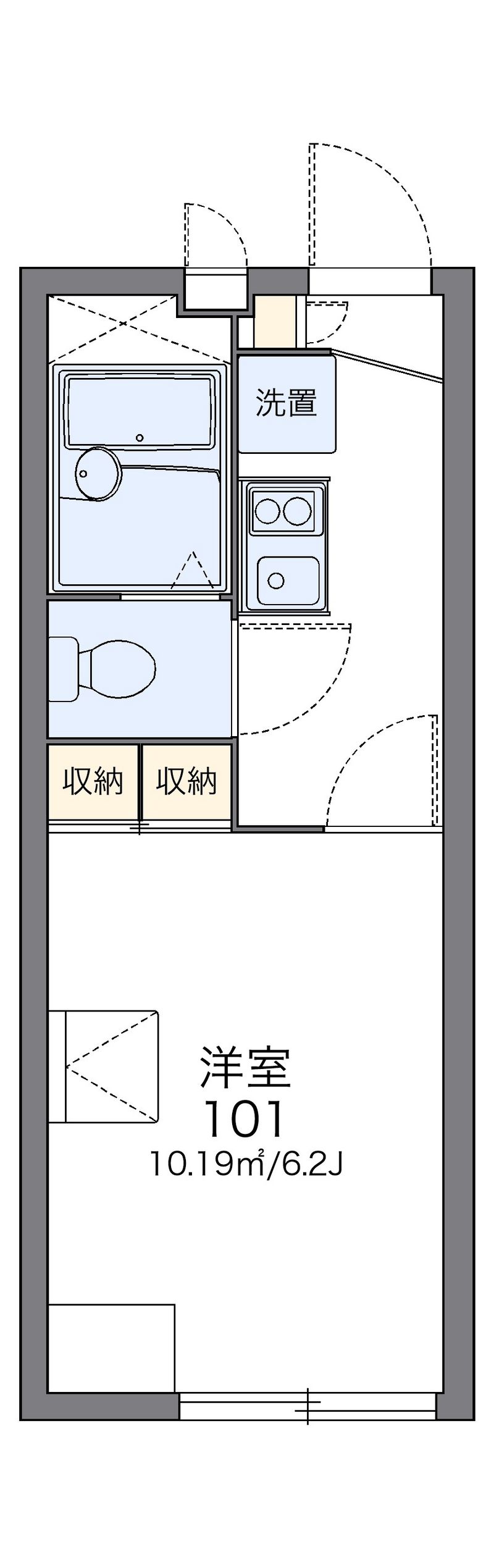 レオパレスアシスト０６ 間取図