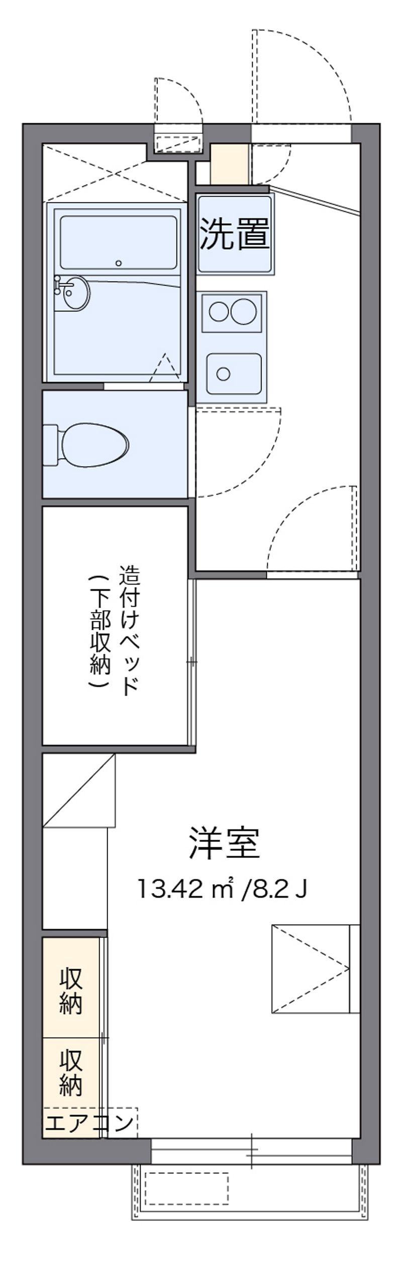 レオパレス小郡南 間取図