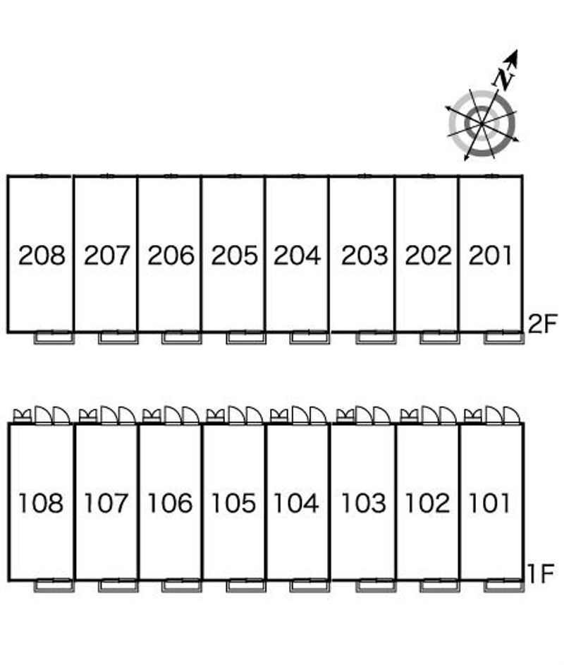 レオパレスアビィロード 間取配置図