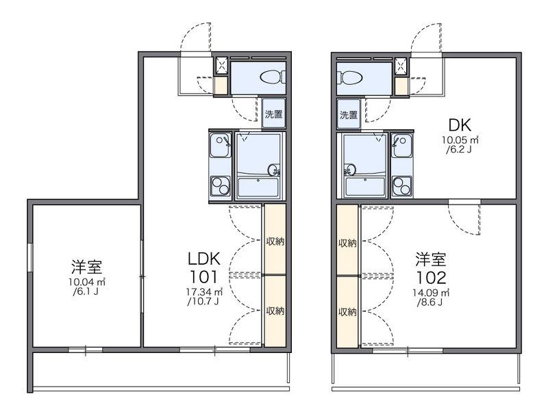 レオパレス大木館壱 間取図