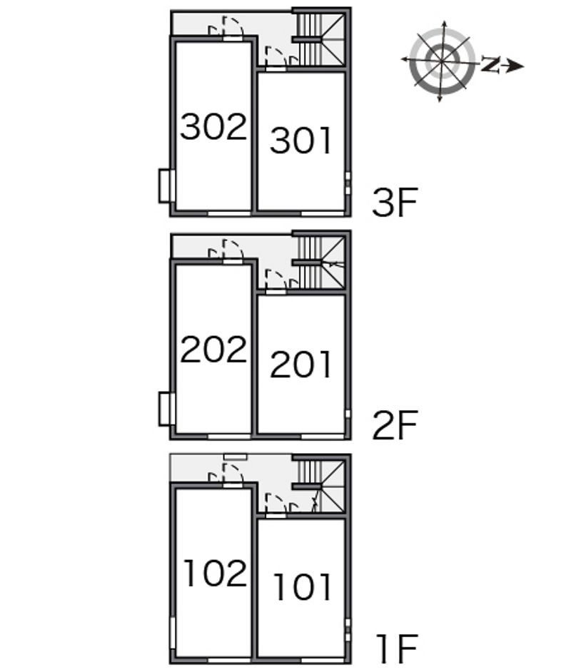 クレイノＡＺＵＭＡ 間取り配置図