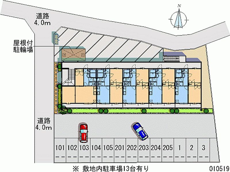 レオパレス高岡 区画図