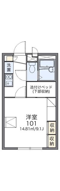 レオパレス落合 間取り図