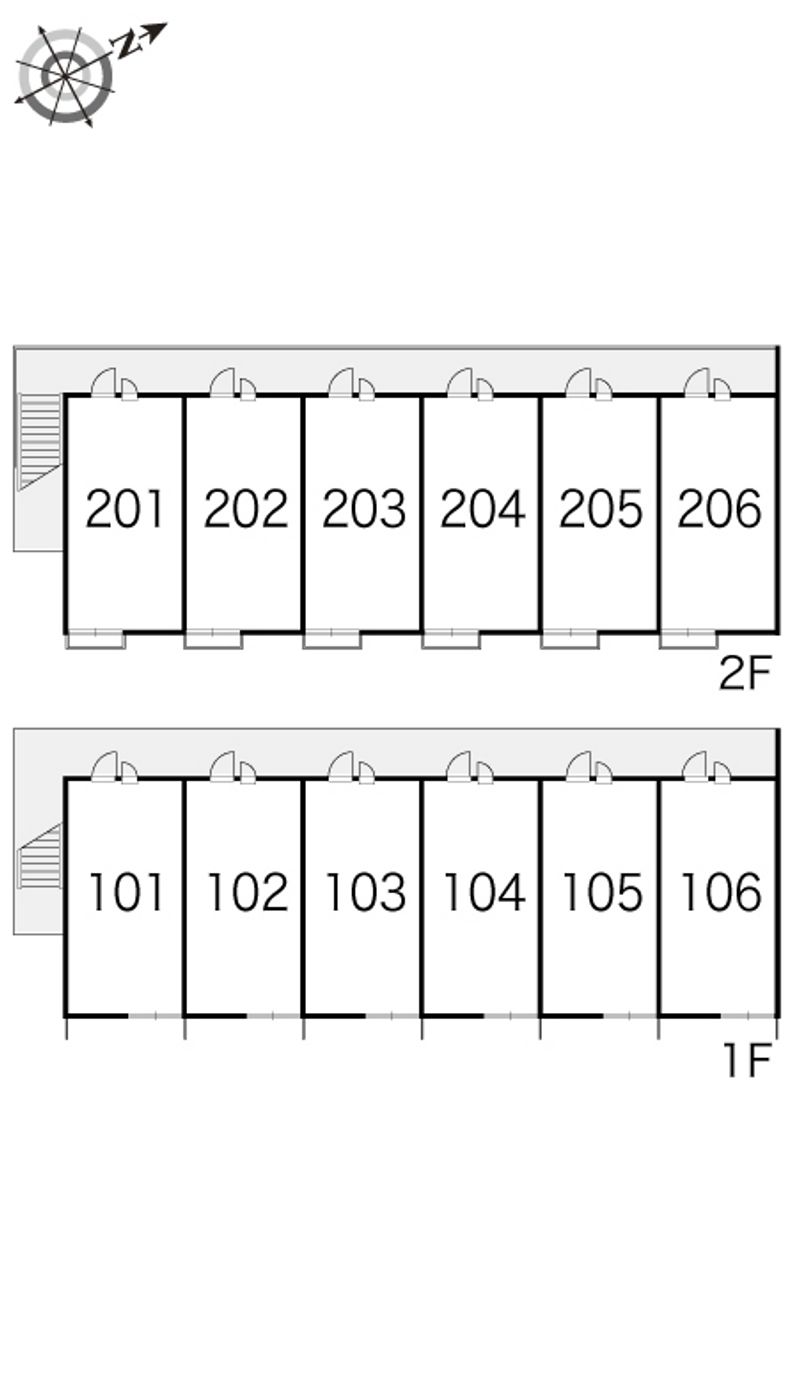 レオパレス伊万里リバーサイドＢ 間取配置図